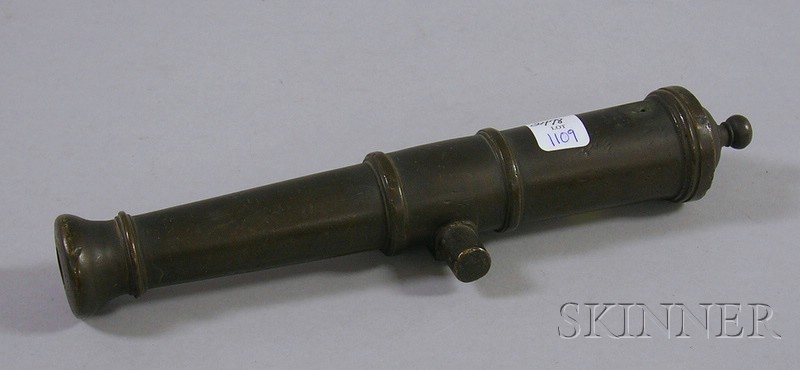 Appraisal: Miniature Bronze Cannon lg in