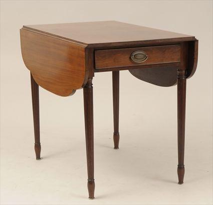 Appraisal: Federal-Style Mahogany Pembroke Table Comprised of antique and later parts