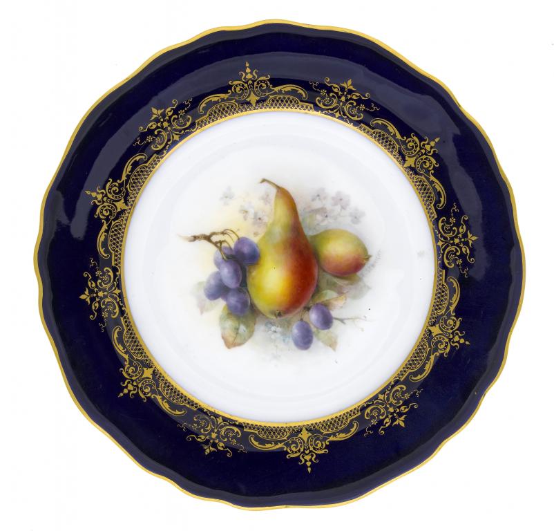 Appraisal: A ROYAL WORCESTER PLATE painted by R Sebright signed with