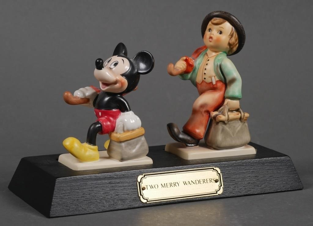 Appraisal: HUMMEL DISNEY TWO MERRY WANDERERS SIGNEDSet consists of Merry Wanderer