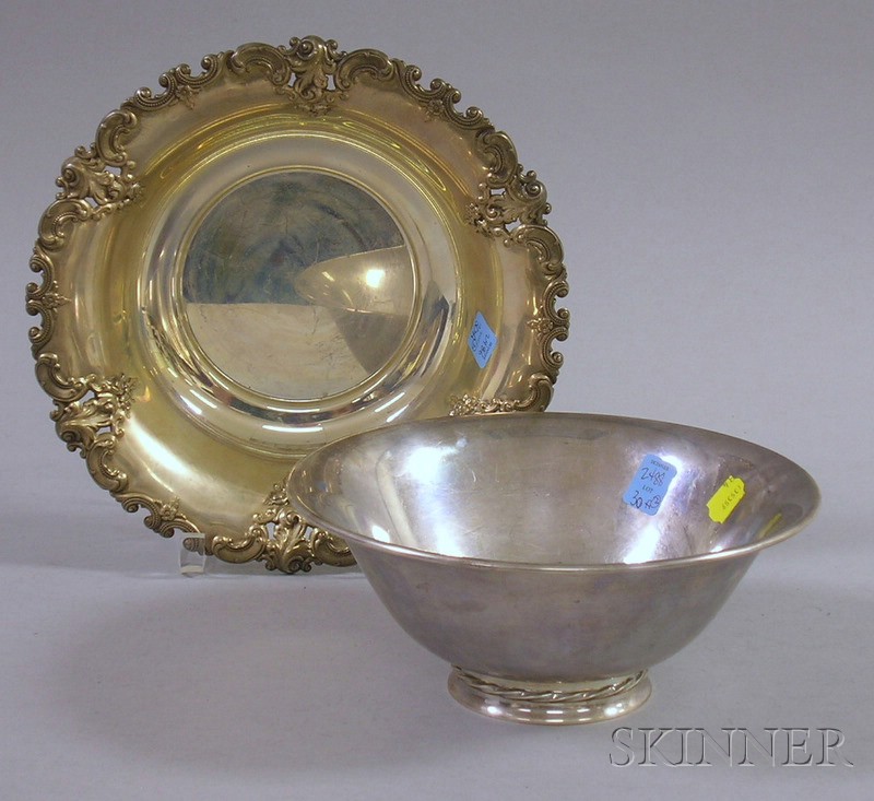 Appraisal: Two Sterling Silver Bowls by Wallace and Towle approx troy