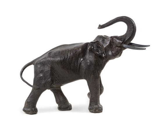 Appraisal: Sale Lot A Chinese Bronze Model of an Elephant th