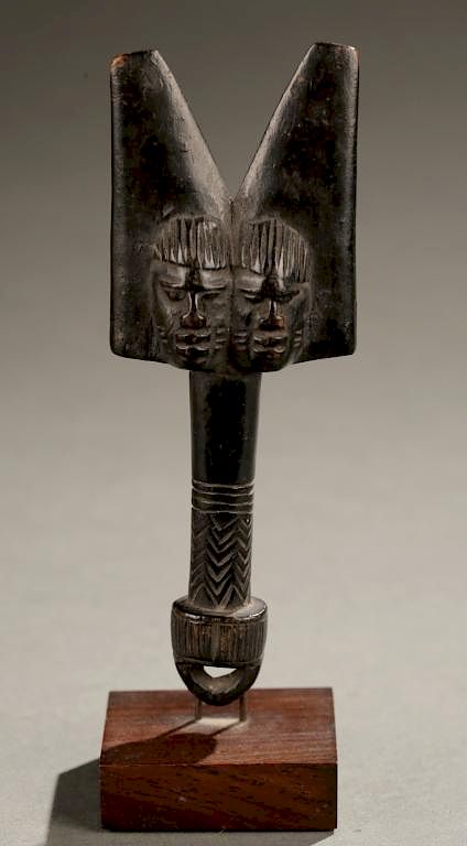 Appraisal: Yoruba Shango staff first half th c A shango staff