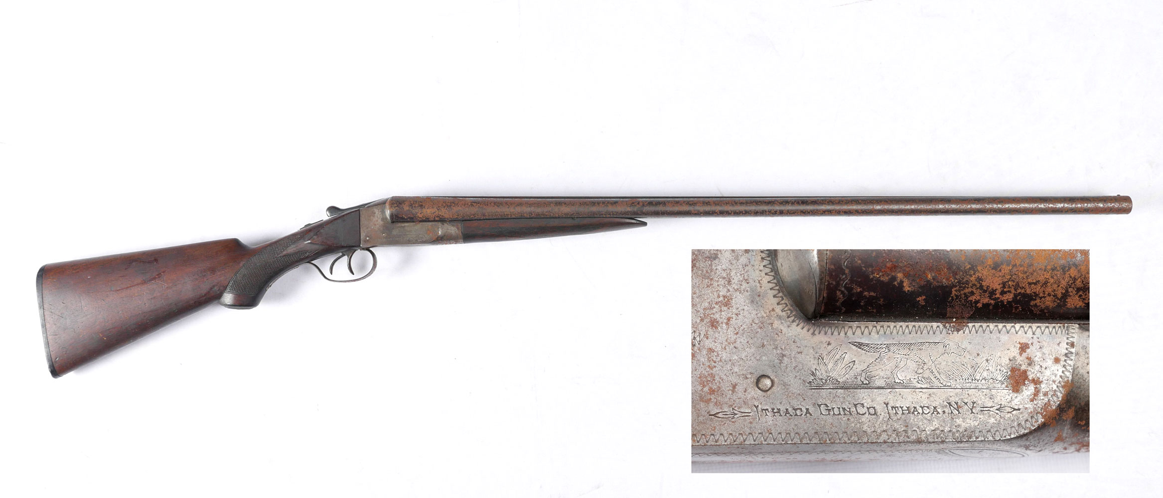 Appraisal: ITHICA GUN CO DOUBLE BARREL GAUGE SHOTGUN Double barrel -gauge