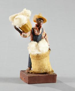 Appraisal: Vargas Family Wax Figure of a Male Cotton Picker early