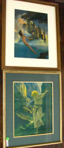 Appraisal: Two Maxfield Parrish Prints including nude in swing x as