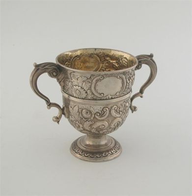 Appraisal: A George II III Irish two handled cup with a