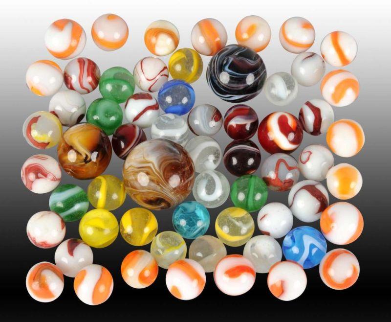 Appraisal: Lot of Machine Made Marbles Description Several oxbloods Condition Near