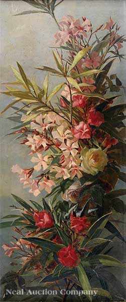 Appraisal: L von Gayling German late th c Blooming Oleander with