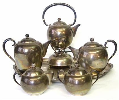 Appraisal: Sterling silver part tea service jose marmolejos mexico city mexico