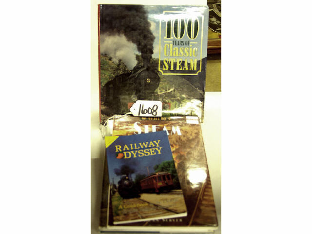 Appraisal: Box lot of steam locomotive books Estimate -