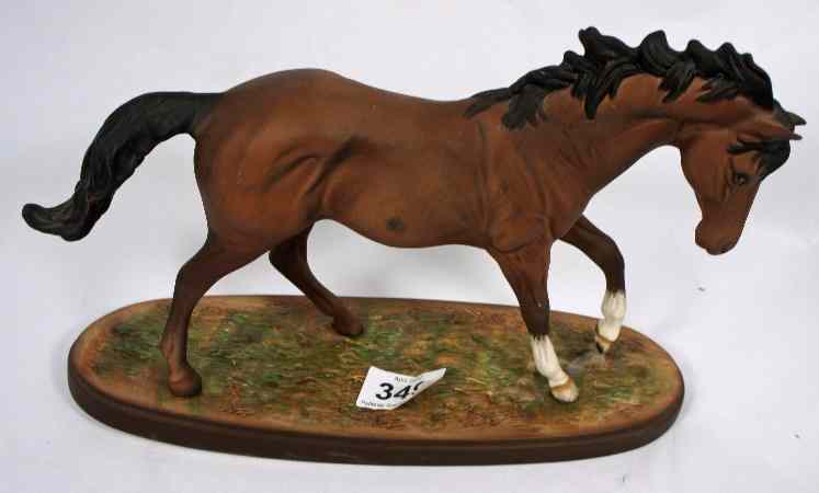 Appraisal: Royal Doulton Horse The Winner on Ceramic Base DA crack