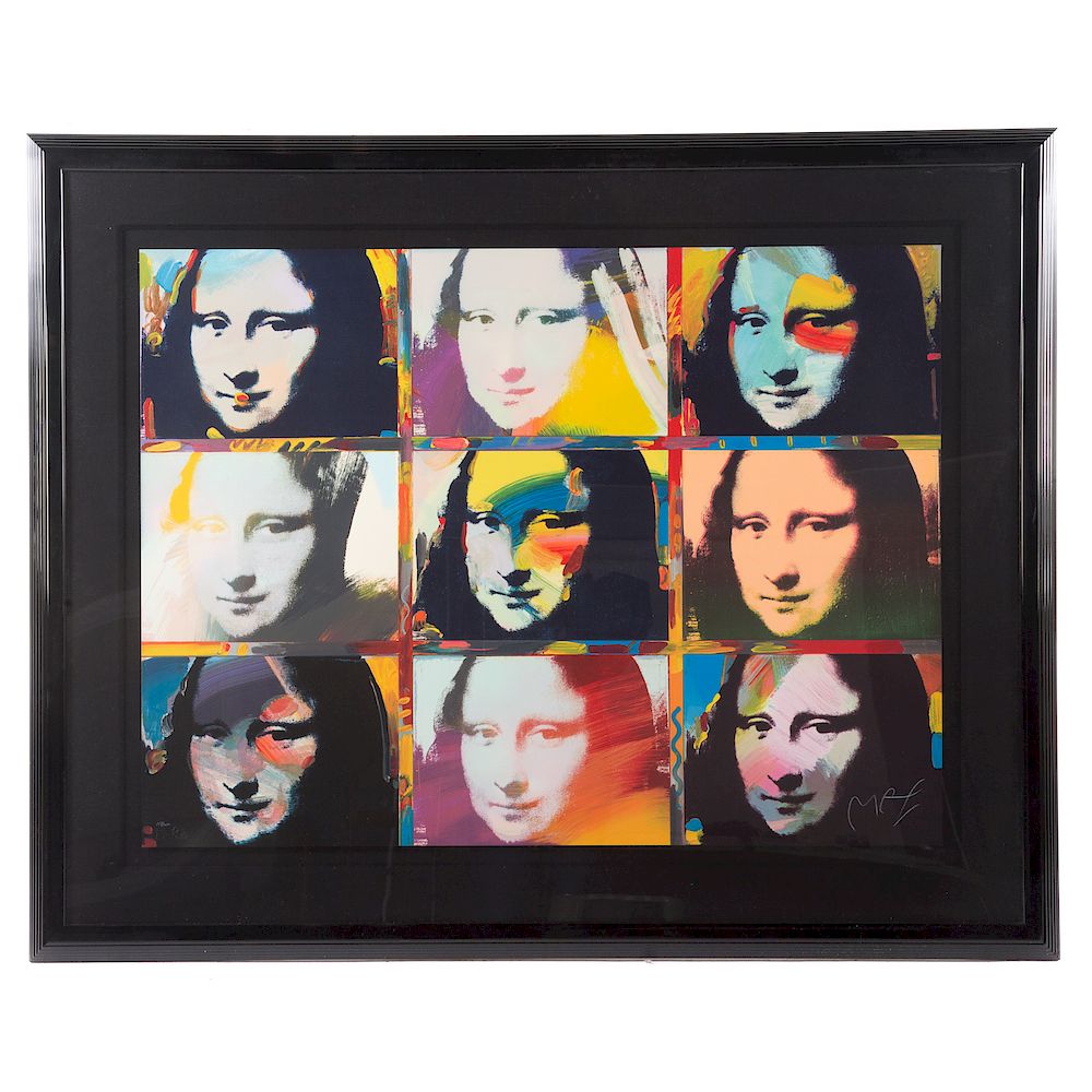 Appraisal: Peter Max Mona Lisa Portraits German American b Color serigraph