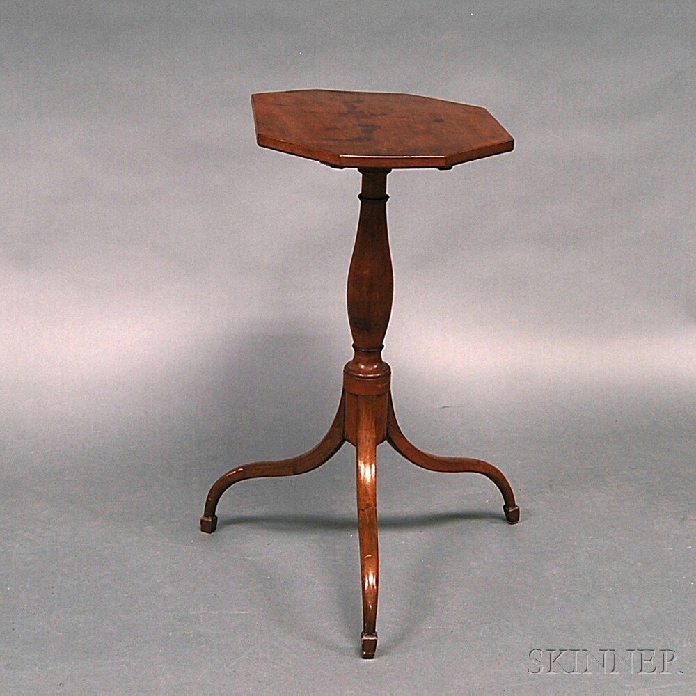 Appraisal: Federal Cherry Octagonal-top Tilt-top Candlestand New England late th early