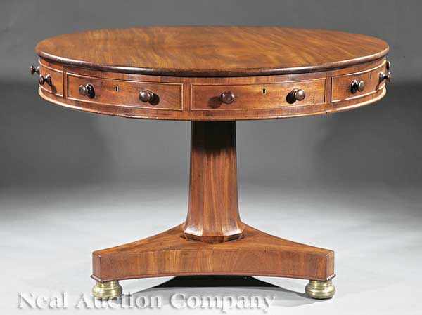 Appraisal: A George IV Mahogany Rent Table c circular top above