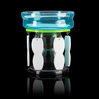 Appraisal: ETTORE SOTTSASS MEMPHIS Glass compote ETTORE SOTTSASS - TOSO VETRI