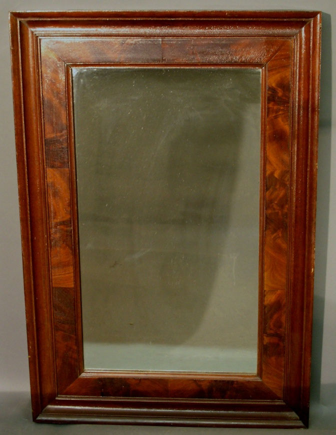 Appraisal: Walnut ogee mirror h x w