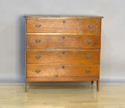 Appraisal: Pine chest of drawers th c h w