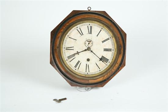 Appraisal: WATERBURY GALLERY CLOCK Eight day time only clock with a