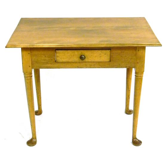 Appraisal: Tavern table with th C elements single drawer with brass