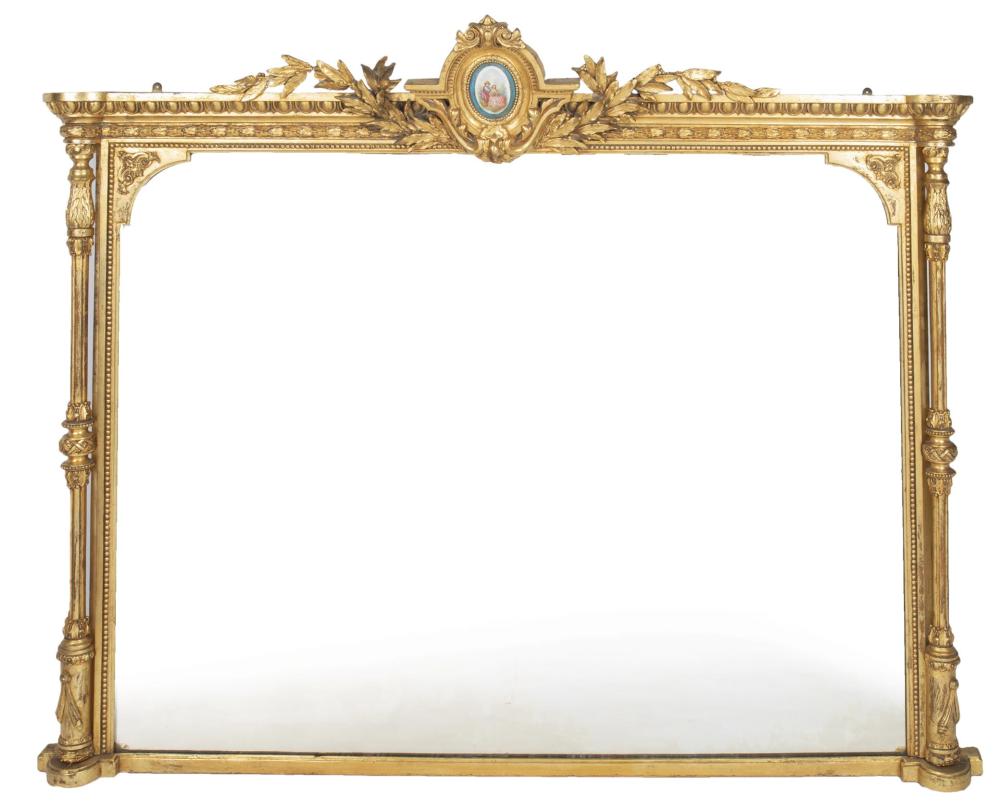 Appraisal: A Neo-classical style giltwood wall mirror Late th early th