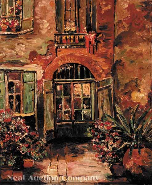 Appraisal: Julia M Massie American New Orleans - French Quarter Courtyard