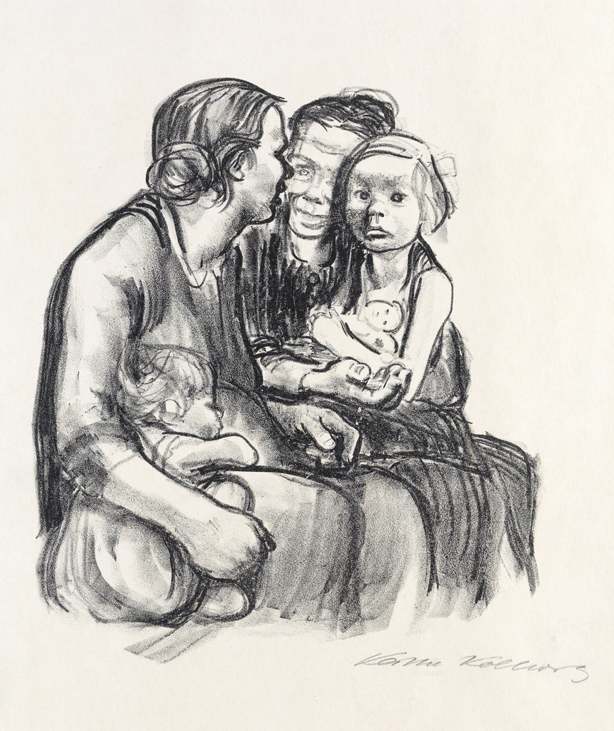 Appraisal: K THE KOLLWITZ Zwei schwatzende Frauen mit Zwei Kindern Lithograph