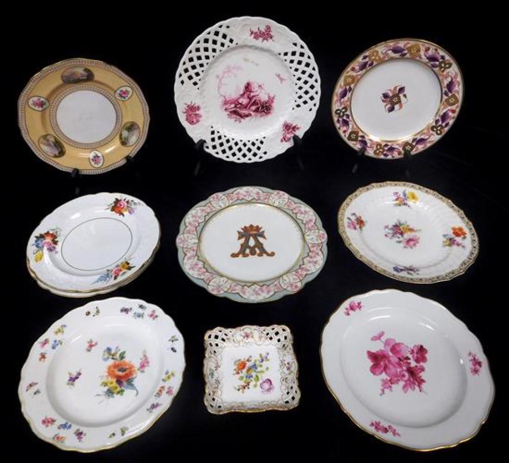 Appraisal: CHINA KPM Meissen Tiffany Co Dresden Mintons Spode etc ten