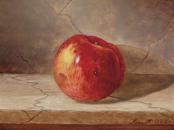 Appraisal: EDWARD CHALMERS LEAVITT American - Still Life with Apple on