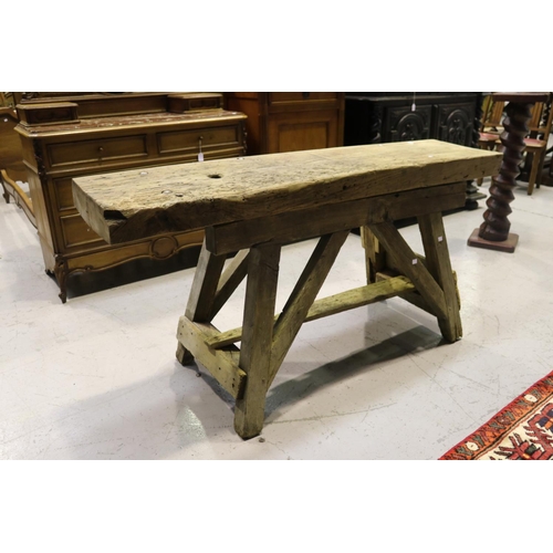 Appraisal: Old rustic French work bench approx cm H x cm