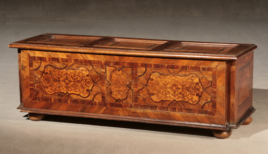 Appraisal: South German Baroque Dark and Light Wood Marquetry and Parquetry