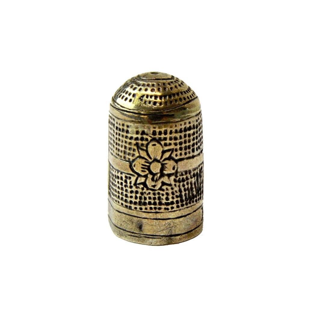 Appraisal: A rare th century English silver thimble unmarked the domed