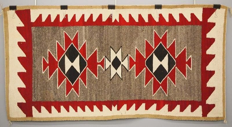 Appraisal: Navajo weaving rug A x ' mid th century Navajo