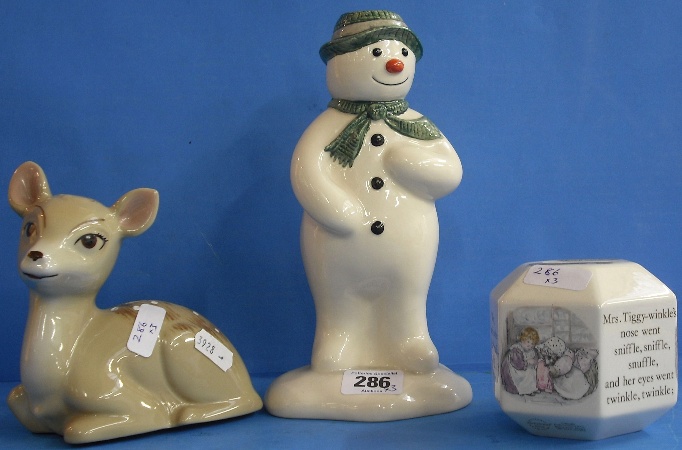 Appraisal: Royal Doulton The Snowman Money Box DS Wade Bambi Moneybox