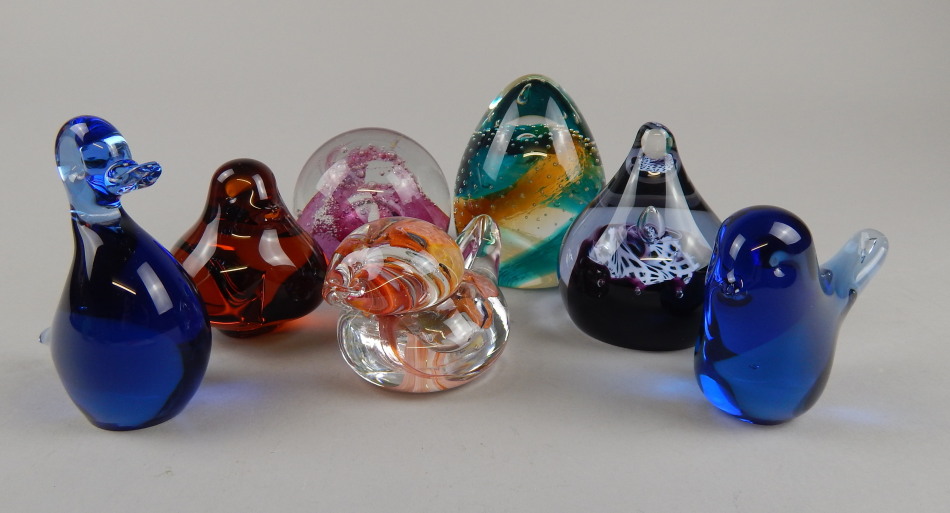 Appraisal: Various thC decorative glassware to include blue and clear glass