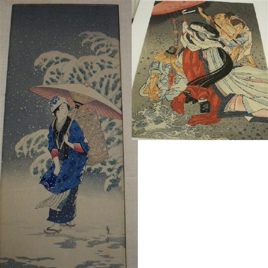 Appraisal: Takahashi Hiroaki aka Shotei Japanese - color woodblock print ''Shunsetsu''