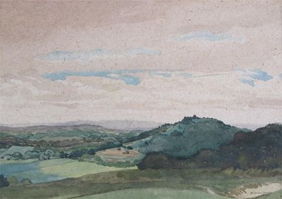 Appraisal: Norman Thomas Janes - St Martha's Chapel Guildford Signed Watercolour