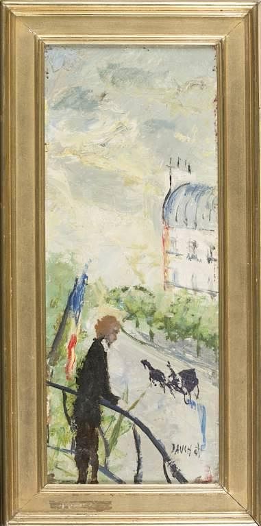 Appraisal: Gabriel Dauchot figure on a balcony Dauchot Gabriel France -