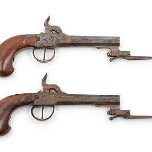 Appraisal: A Pair of Dueling Pistols th Century Width inches Property