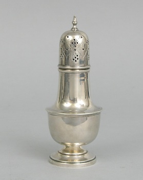 Appraisal: A Sheffield Sterling Silver Sugar Caster or Muffineer England ca