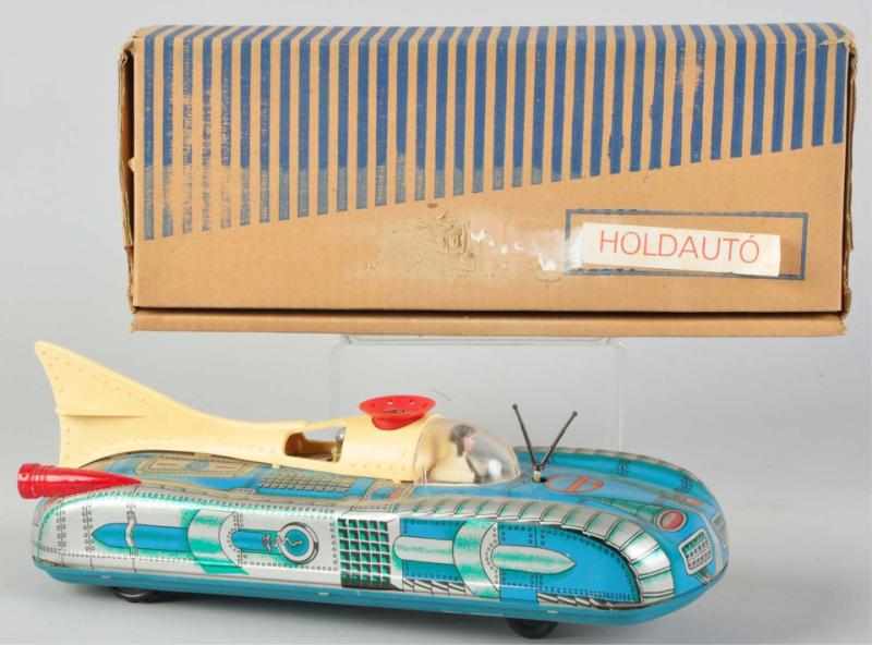 Appraisal: Tin Litho Spaceship Battery-Op Toy Spanish Working Includes original box