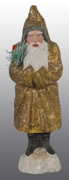 Appraisal: Santa Belsnickle with Gold Mica Robe Description German Minor paint