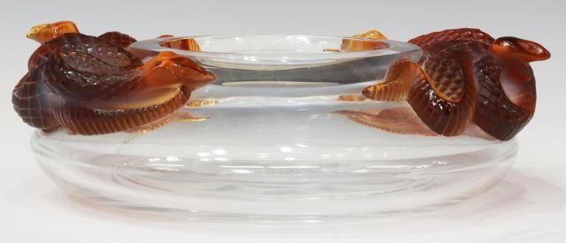 Appraisal: French Lalique Serpents art glass bowl designed by Marie-Claude Lalique