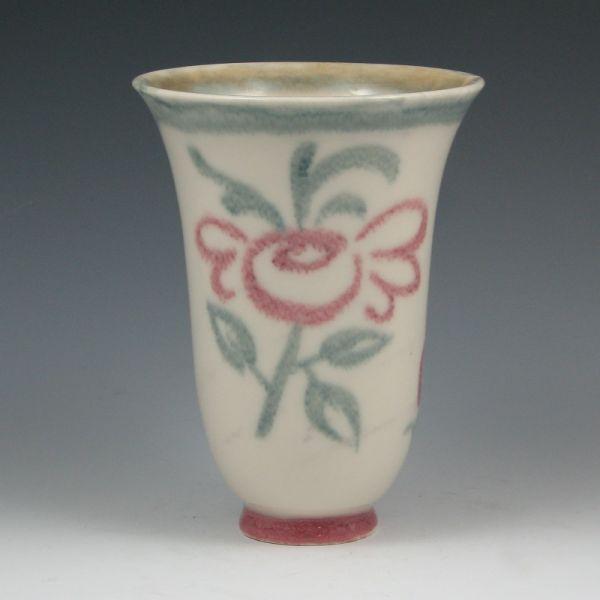 Appraisal: Kenton Hills high glaze vase with stylized flowers by David