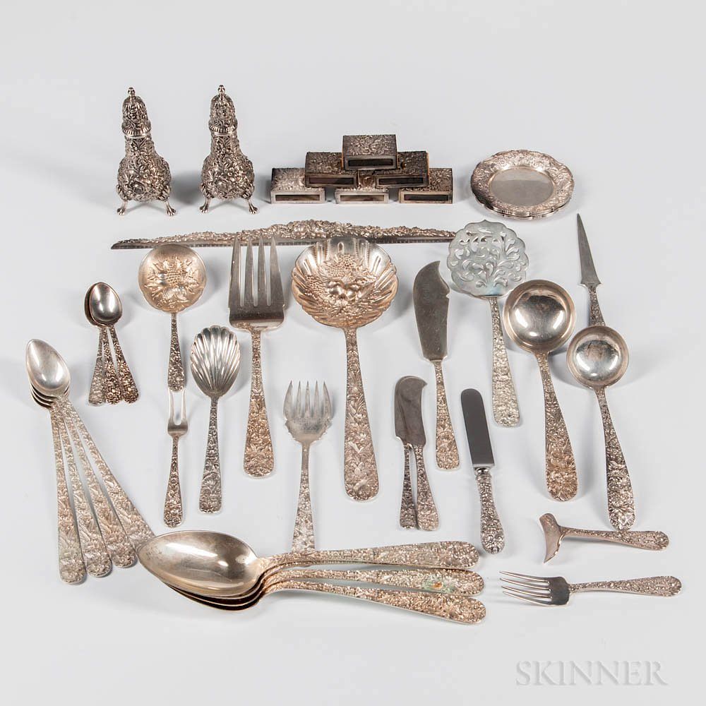 Appraisal: Group of Kirk Repousse Sterling Silver Tableware Group of Kirk