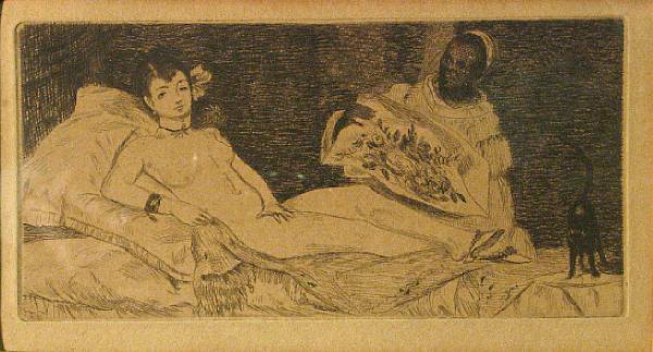 Appraisal: Edouard Manet French - Olympia G H Etching and aquatint