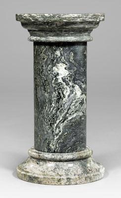 Appraisal: Large granite pedestal column form with separate capital and base