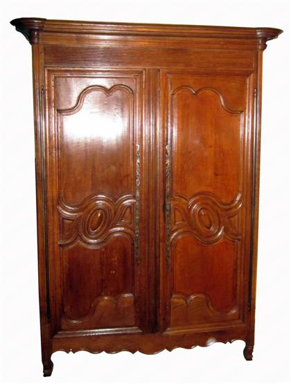 Appraisal: French provincial oak armoire early th century