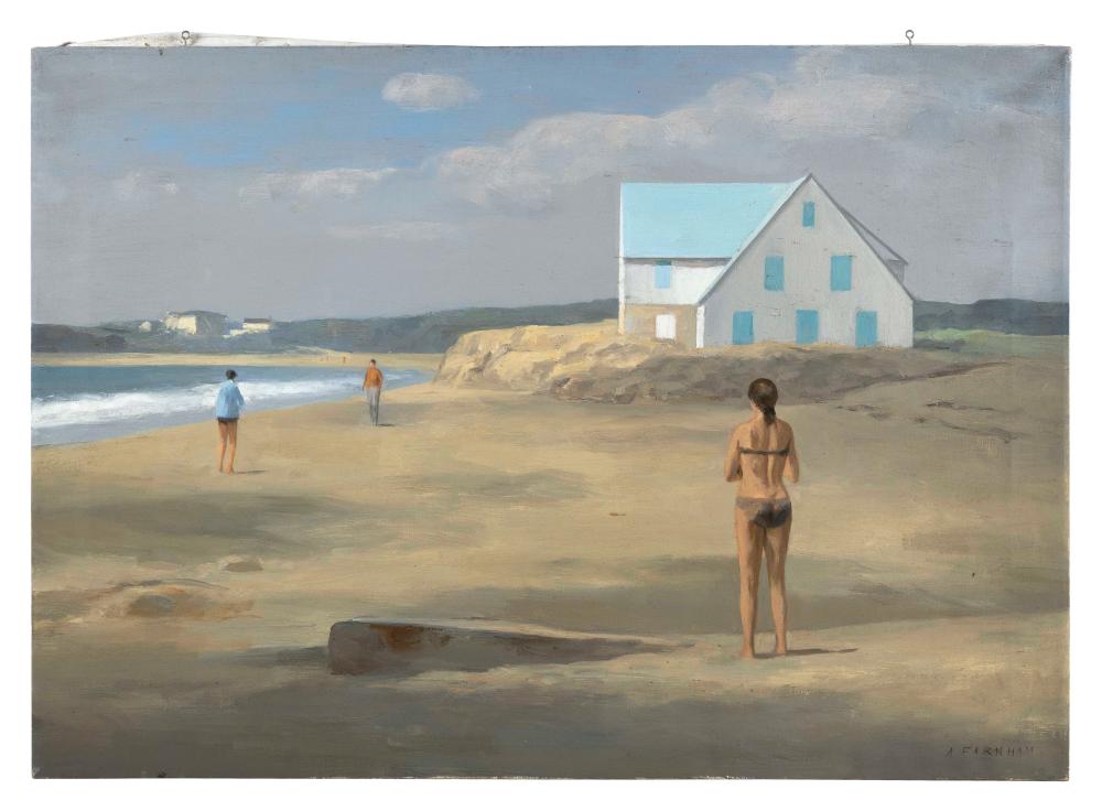 Appraisal: ALEXANDER FARNHAM NEW JERSEY B BEACH SCENE LIKELY WATCH HILL