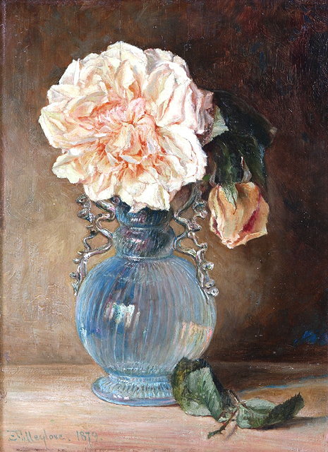 Appraisal: JOHN FULLEYLOVE - Still life - a glass jug with